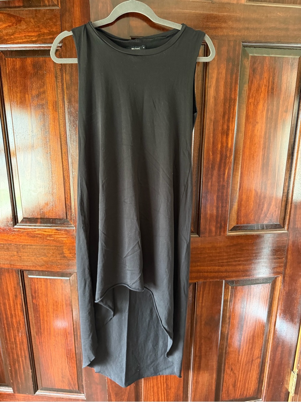 Michael Lauren Black Sleeveless High-Low Dress